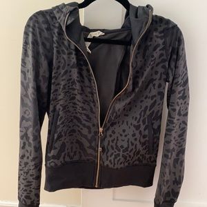Lululemon Black Leopard Zip up